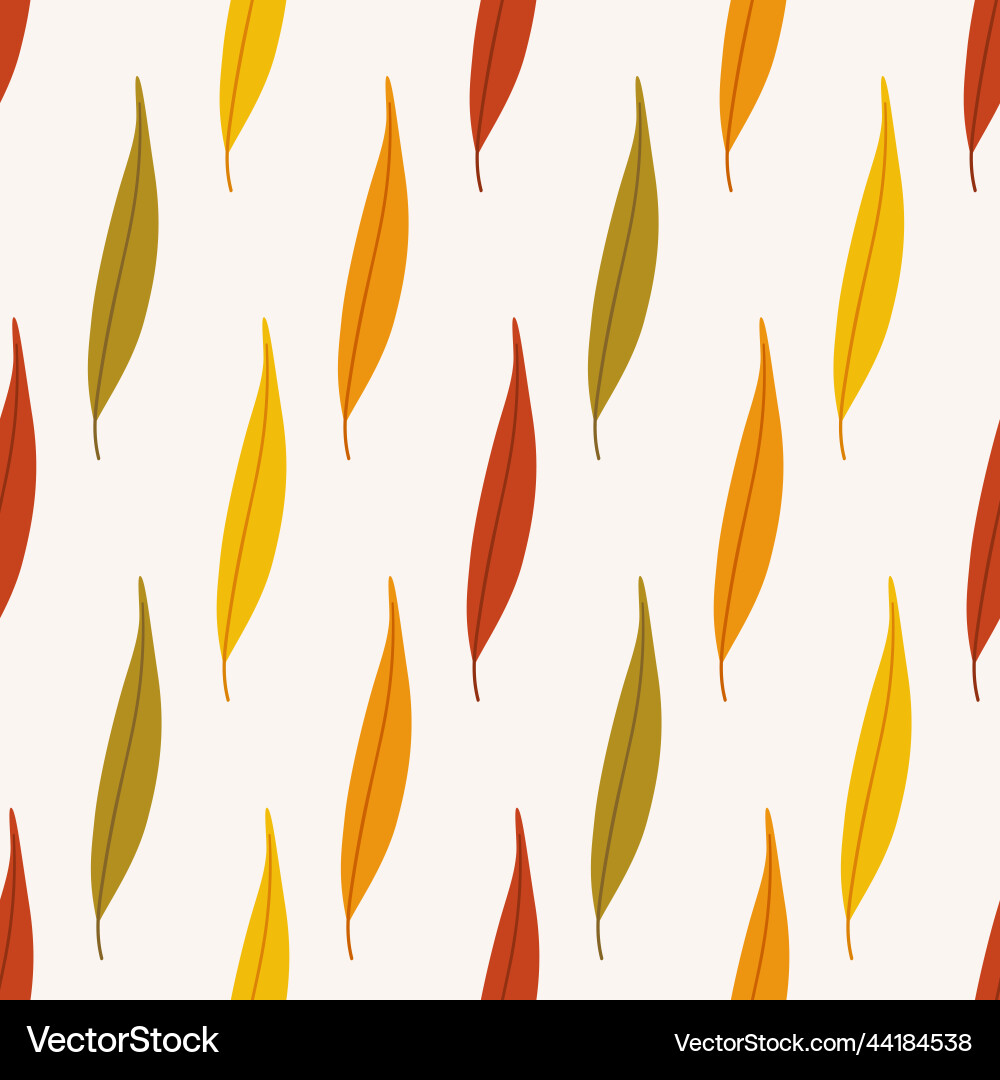 Autumn seamless pattern with colorful willow Autumn seamless pattern with colorful willow vector image