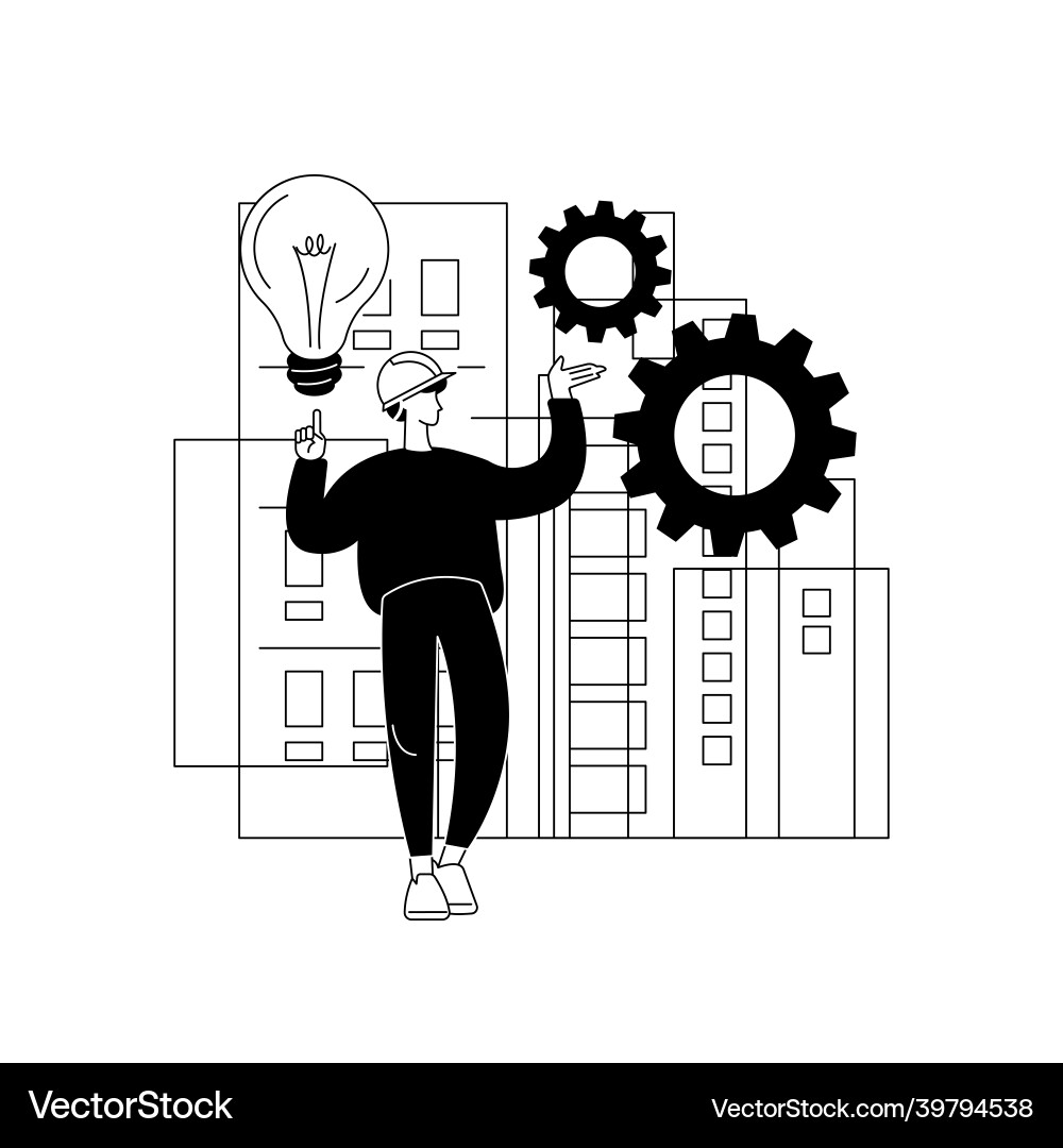Building information modeling abstract concept Building information modeling abstract concept vector image