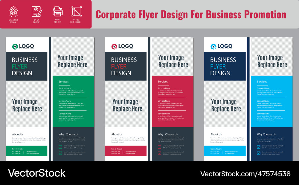 Flyer image leaflet layout template Flyer image leaflet layout template vector image
