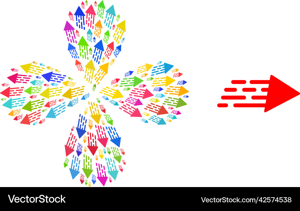 Rush movement icon colorful curl fireworks Vector Image