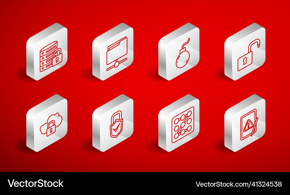 Set line tablet with exclamation mark ftp folder Set line tablet with exclamation mark ftp folder vector image