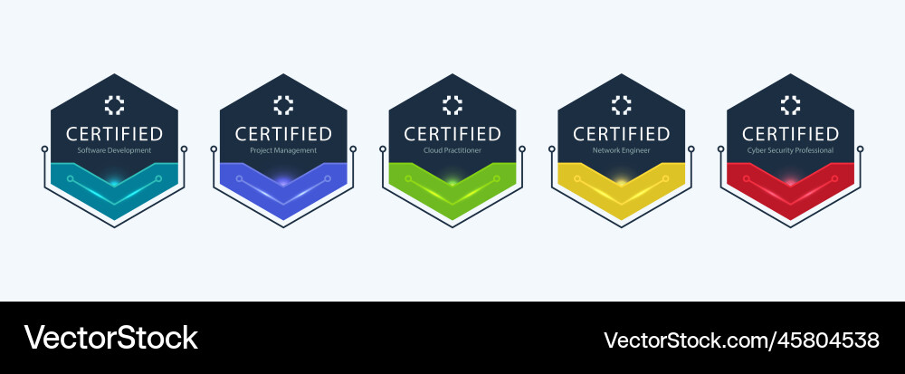Tech Badge - Modern Certification Vector Image