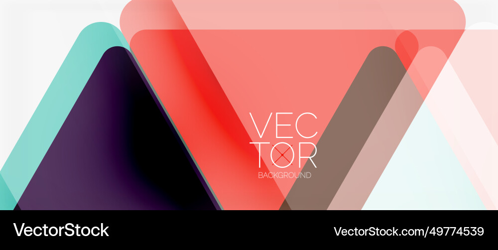 Abstract background color transparent triangles Vector Image