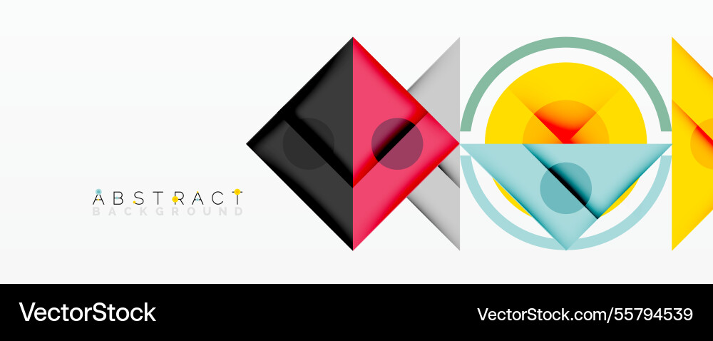Abstract geometric composition with intersecting Vector Image