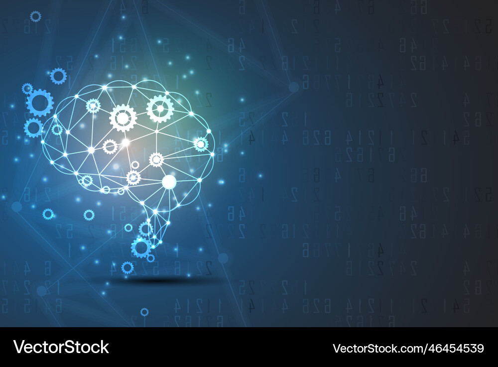 Artificial intelligence technology web background Artificial intelligence technology web background vector image