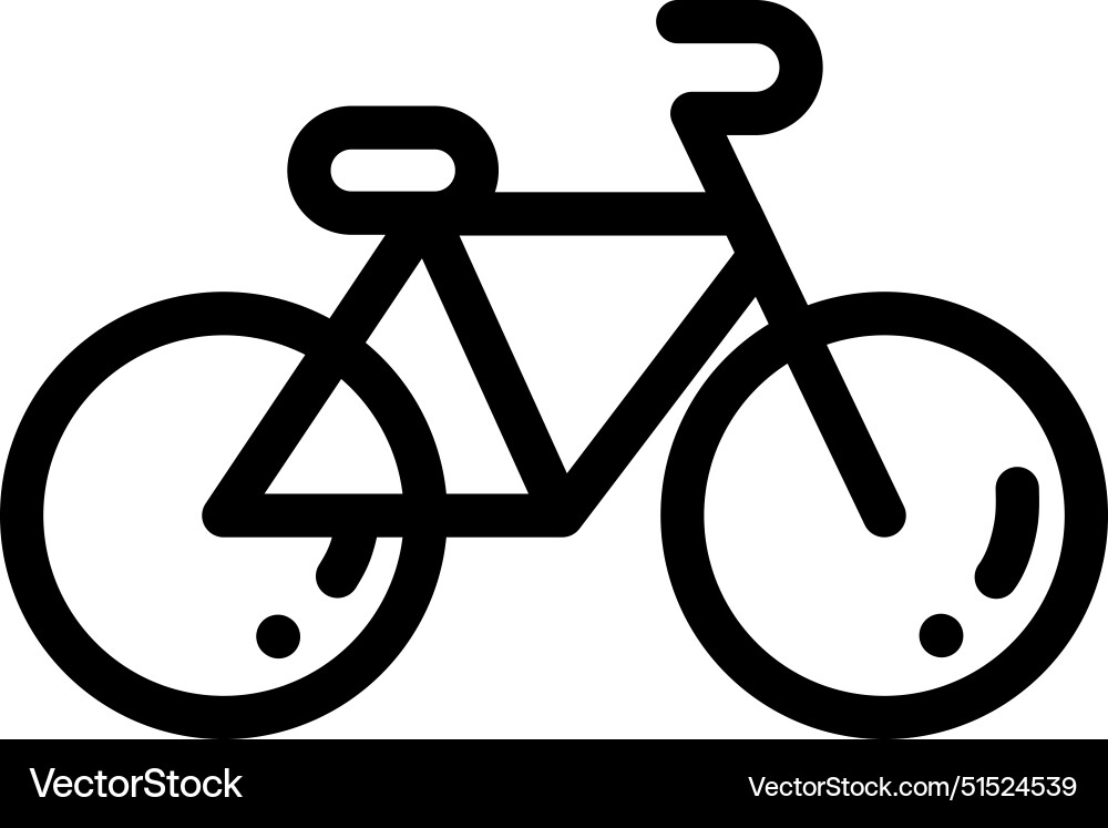 Bicycle icon thin linear style design isolated Bicycle icon thin linear style design isolated vector image
