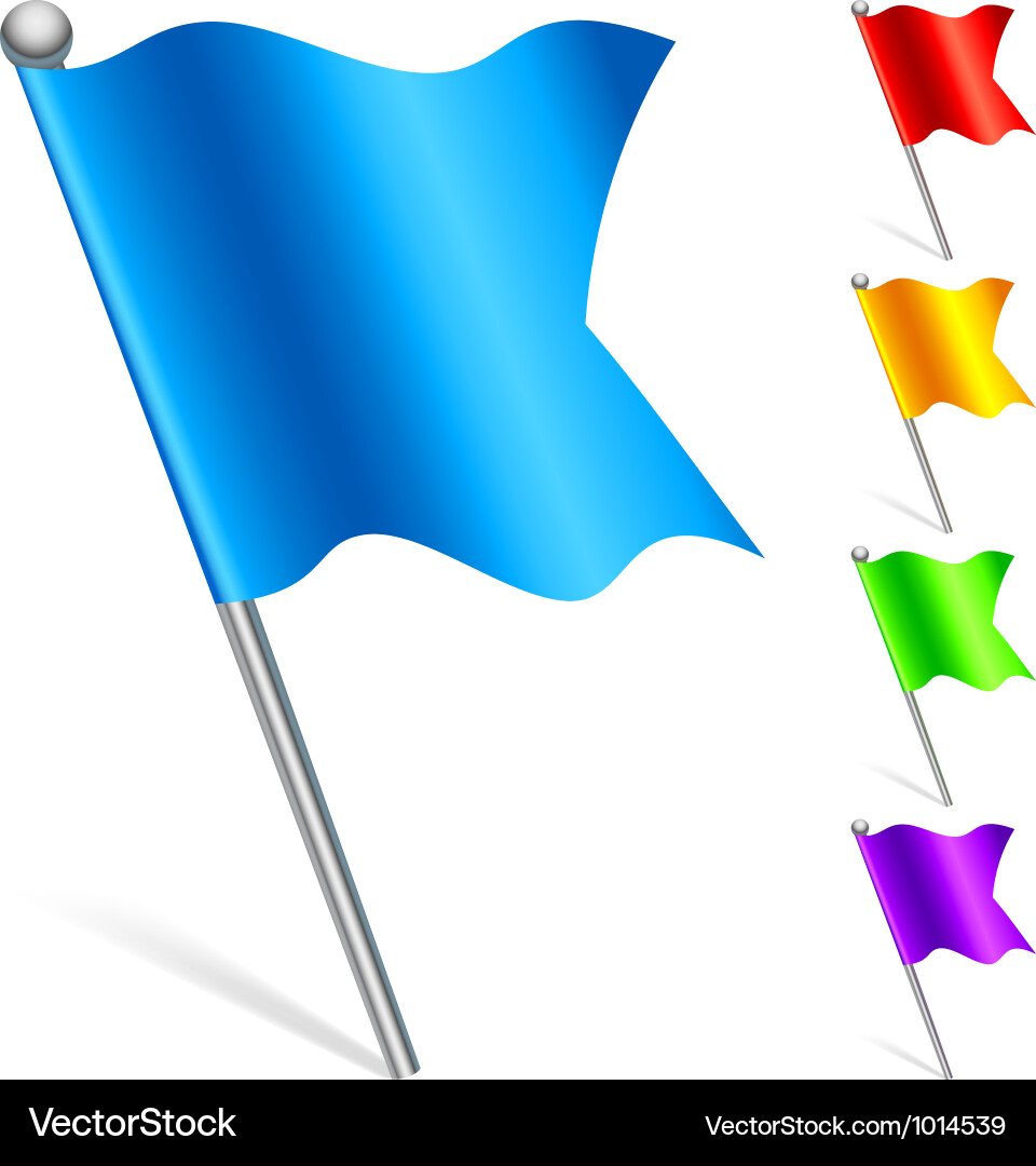 Bunte Kartenpointer-Flags vektorbild