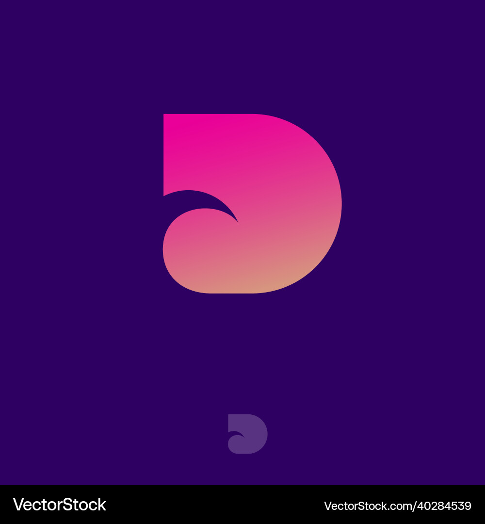 D and c hidden logo monogram comet planet Vector Image