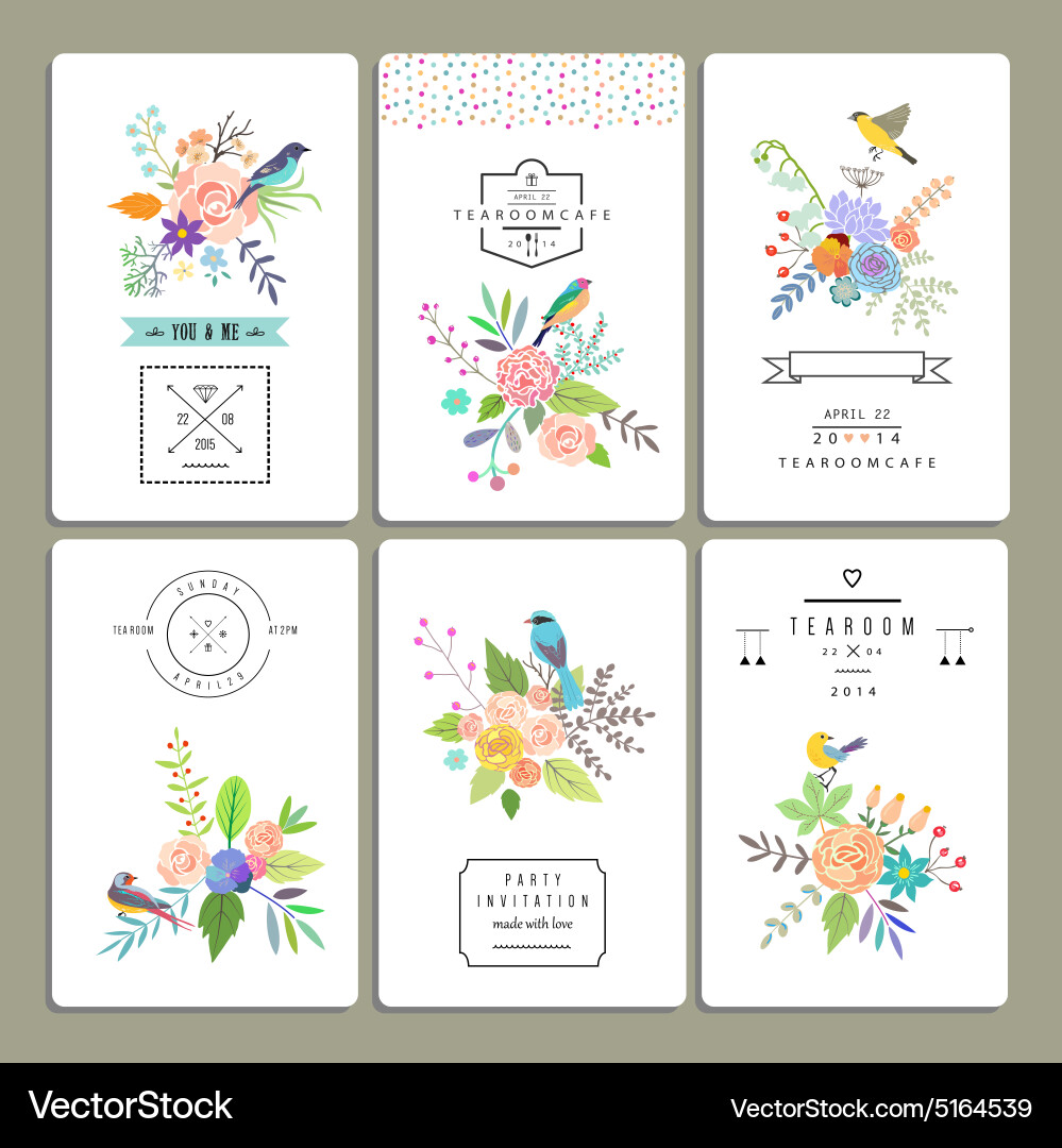 Floral Celebration Elements Vector Image