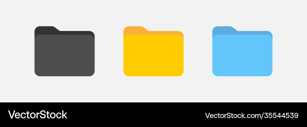 Folders icons template folder for documents file Vector Image
