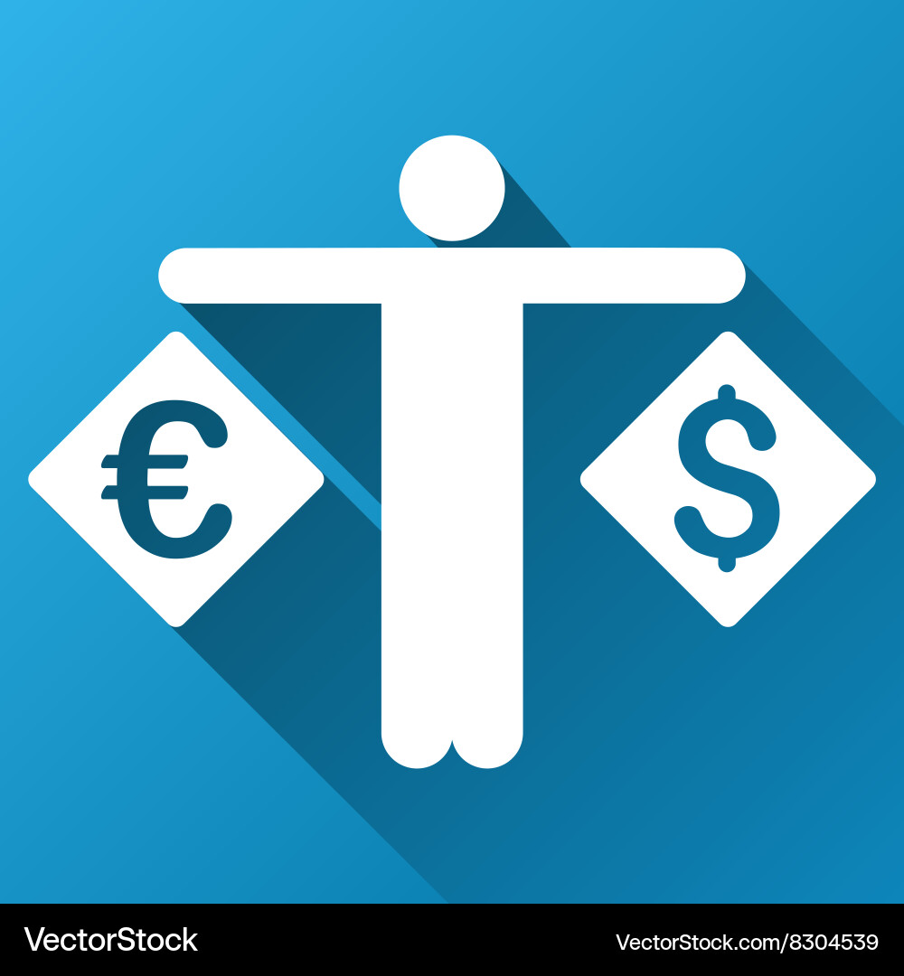 Forex trader gradient square icon vector image