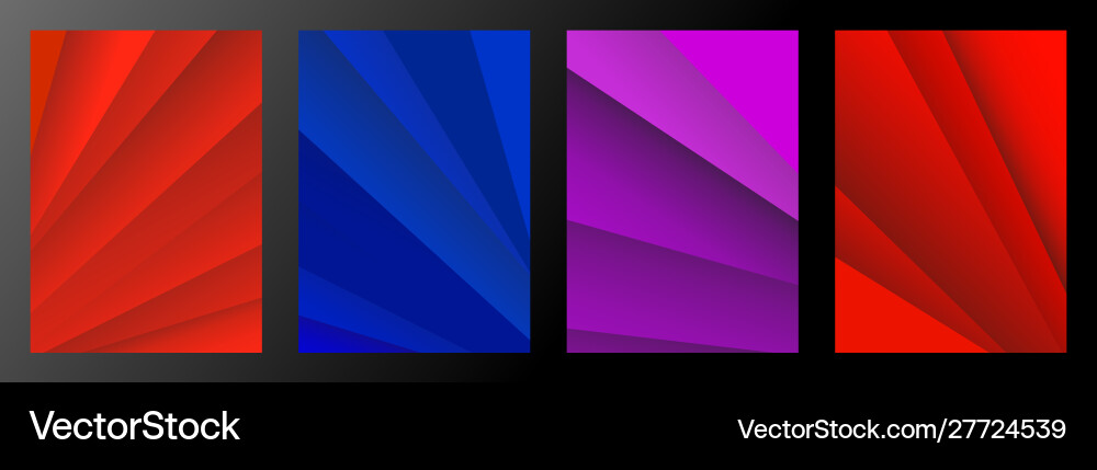 Geometric abstract covers set simple overlap Vector Image