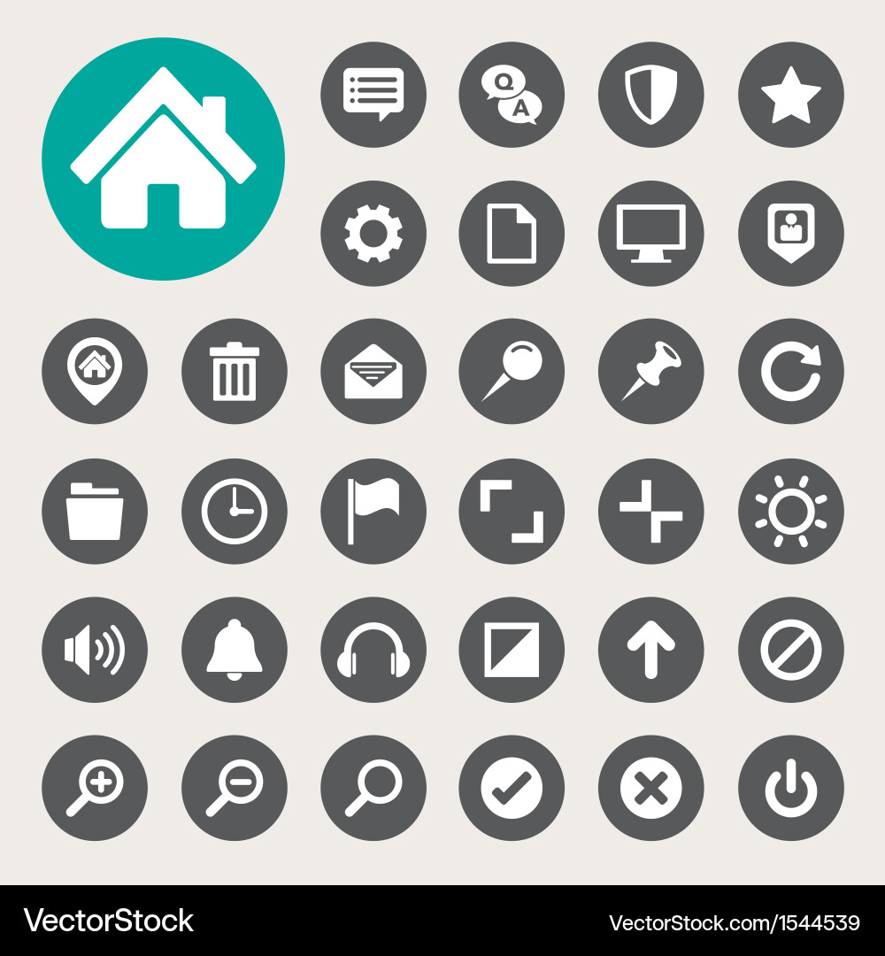 Menu Icon Set - Modern UI Elements vector image