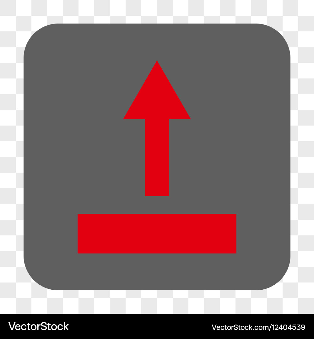 Pull up rounded square button vector image