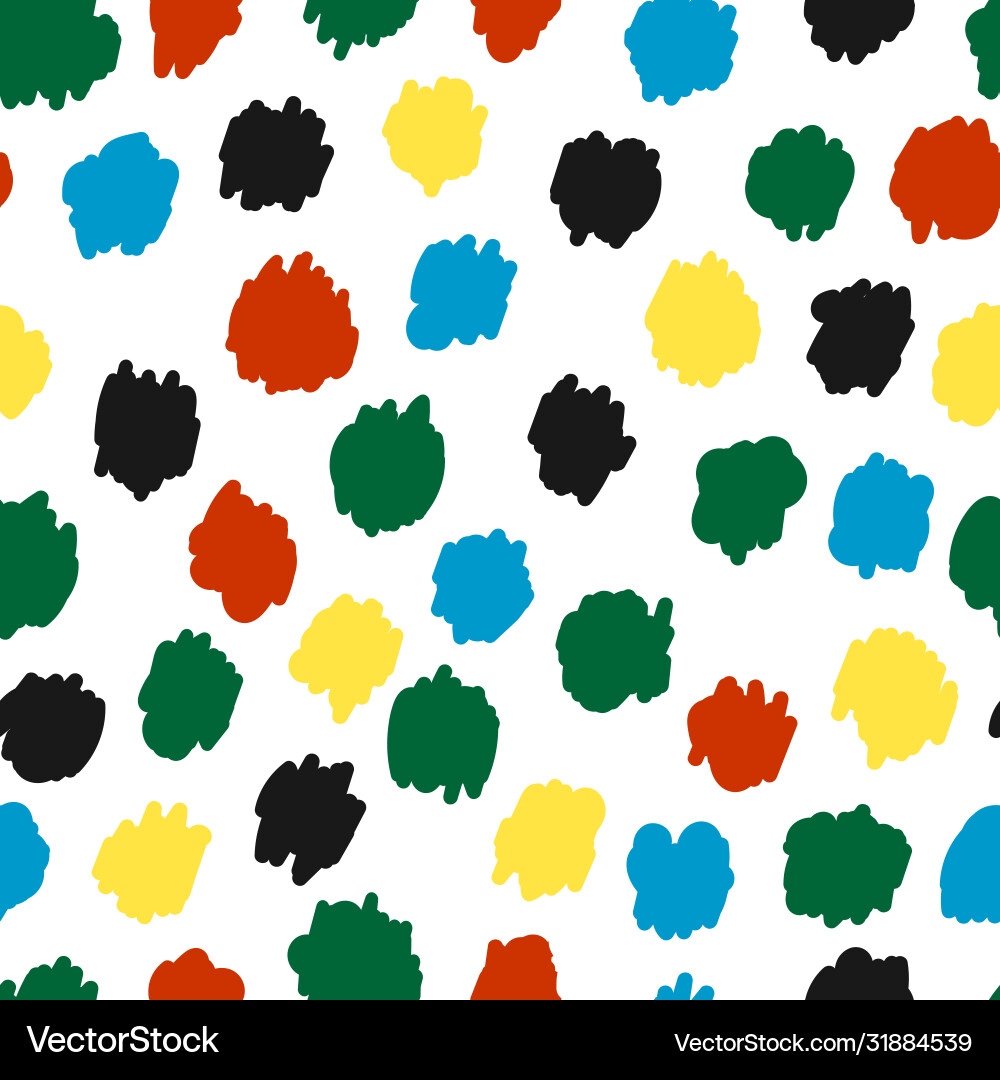 Seamless pattern with colorful hand draw abstract Vector Image
