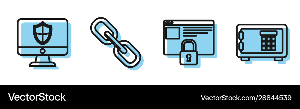 Set line secure your site with https ssl Set line secure your site with https ssl vector image