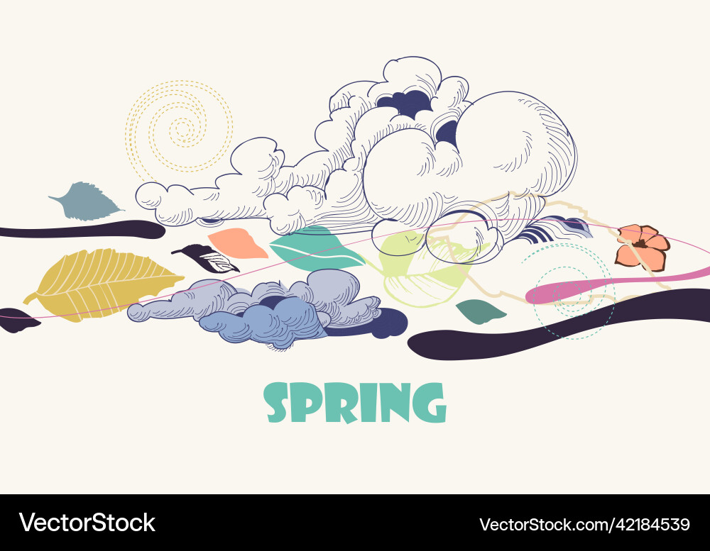 Spring Sky Abstract Background vector image