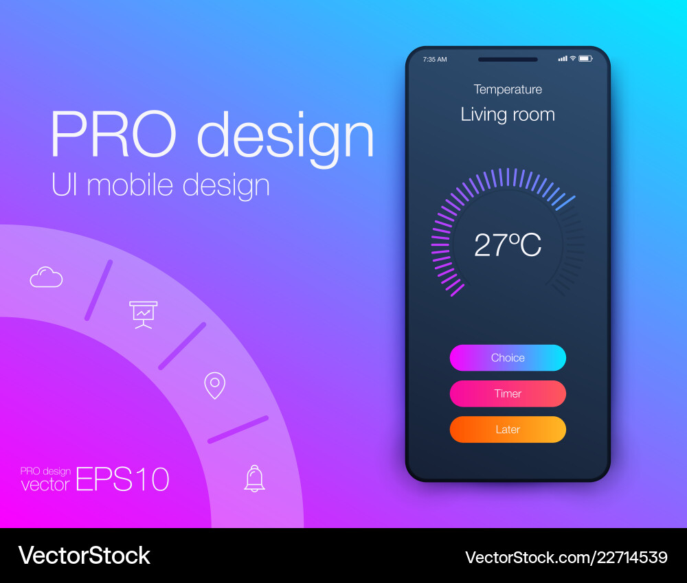 Timer Uhrenanwendung ui design concept ux Timer Uhrenanwendung ui design concept ux vektorbild