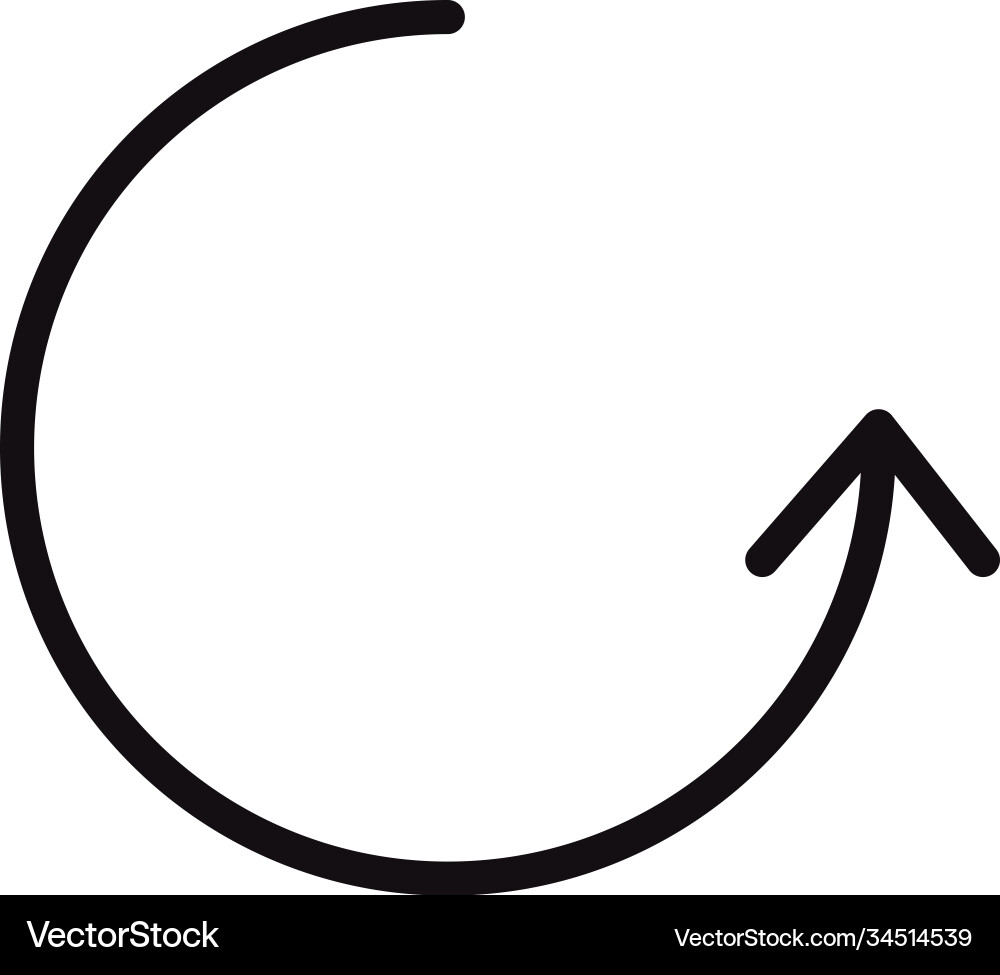 User interface update data arrow linear style vector image