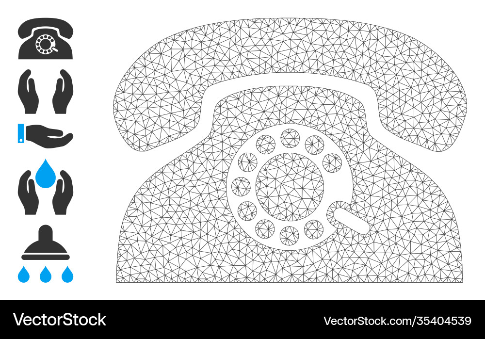 Web mesh pulse phone icon with simple symbols Web mesh pulse phone icon with simple symbols Vector Image