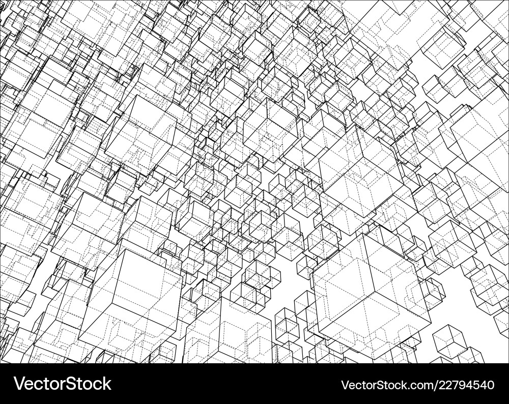 Abstract boxes background Vector Image