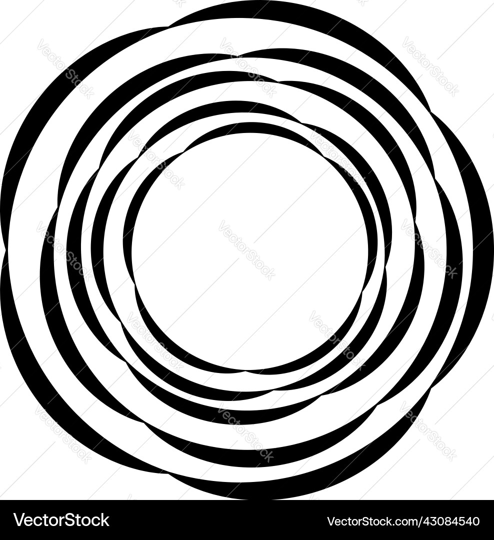 Abstract circle ring geometric shape element Vector Image
