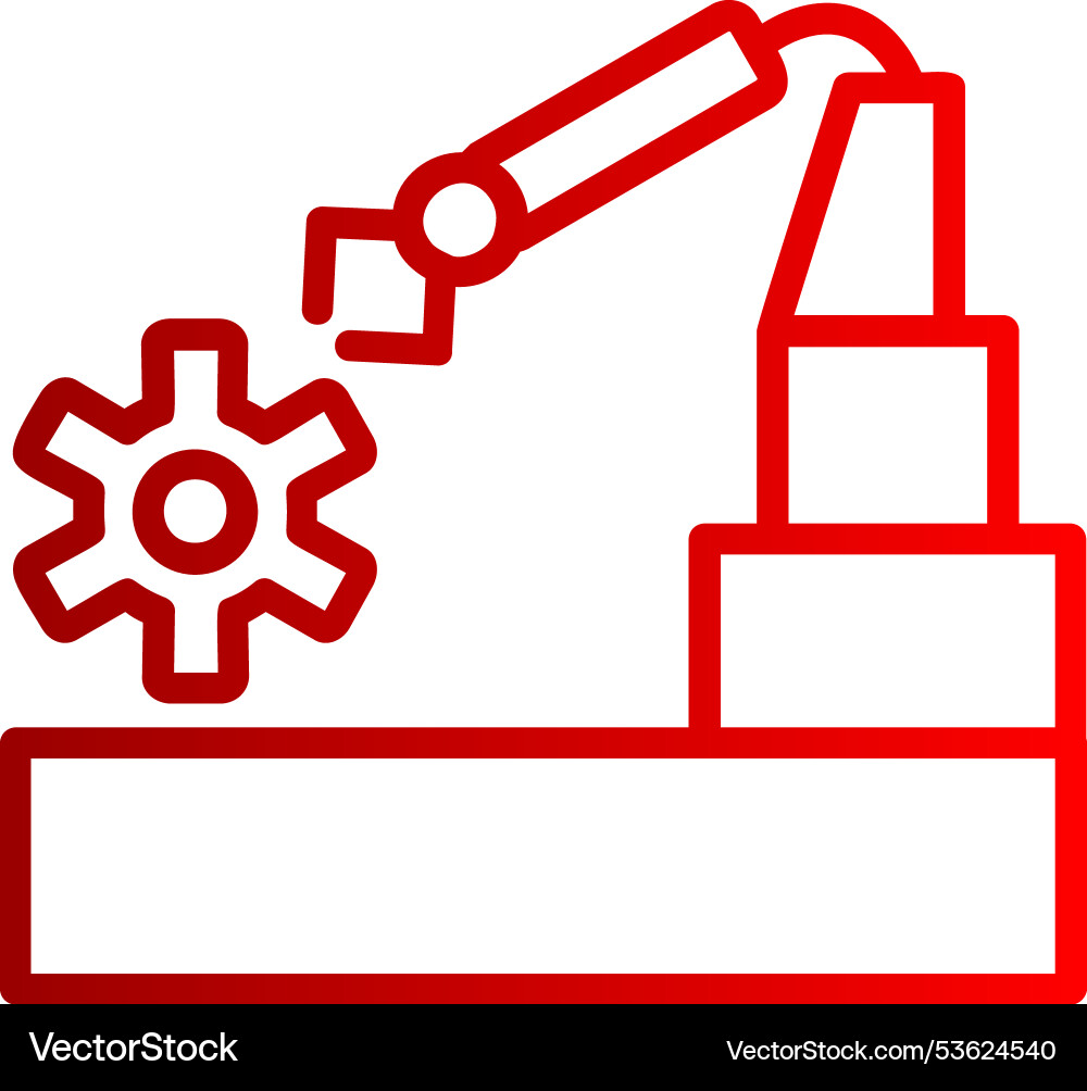 Automation line gradient icon Vector Image