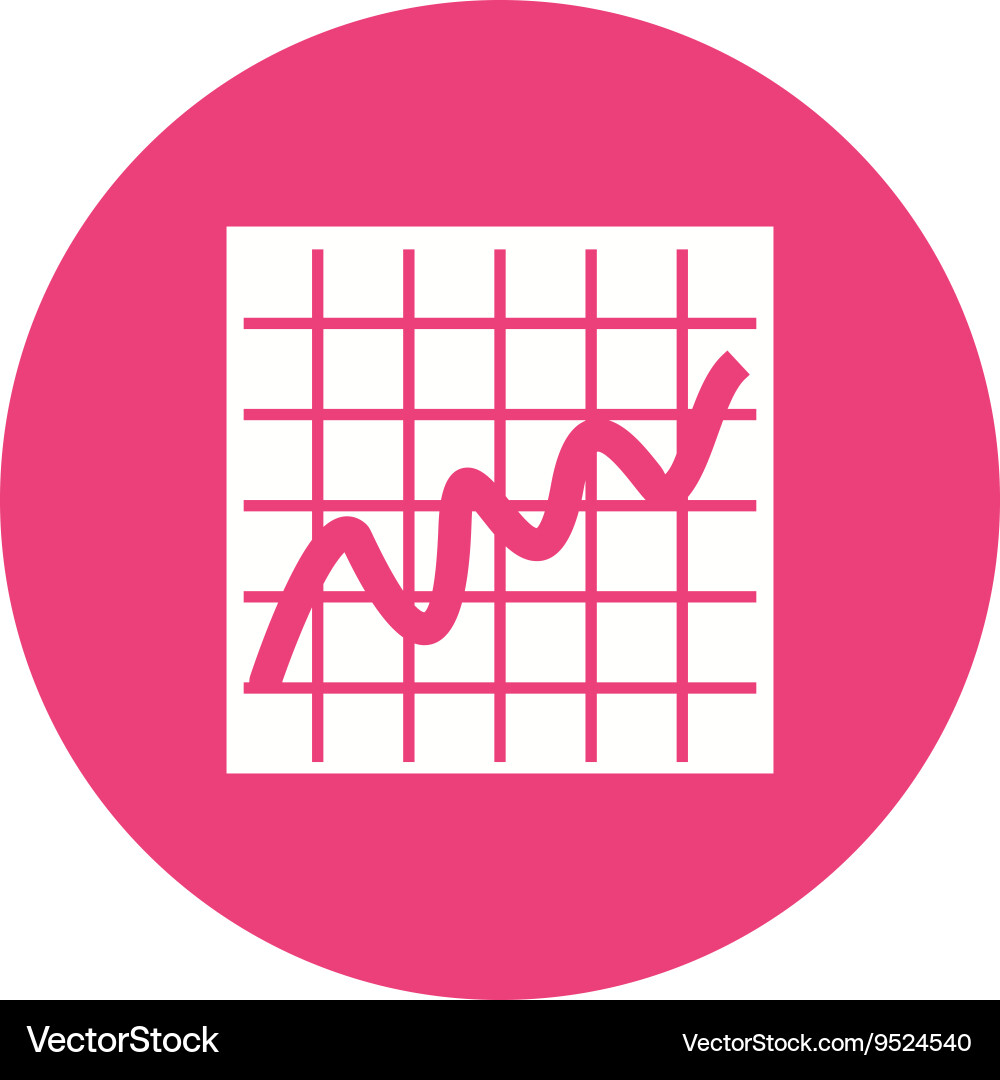 Bell curve on graph vector image