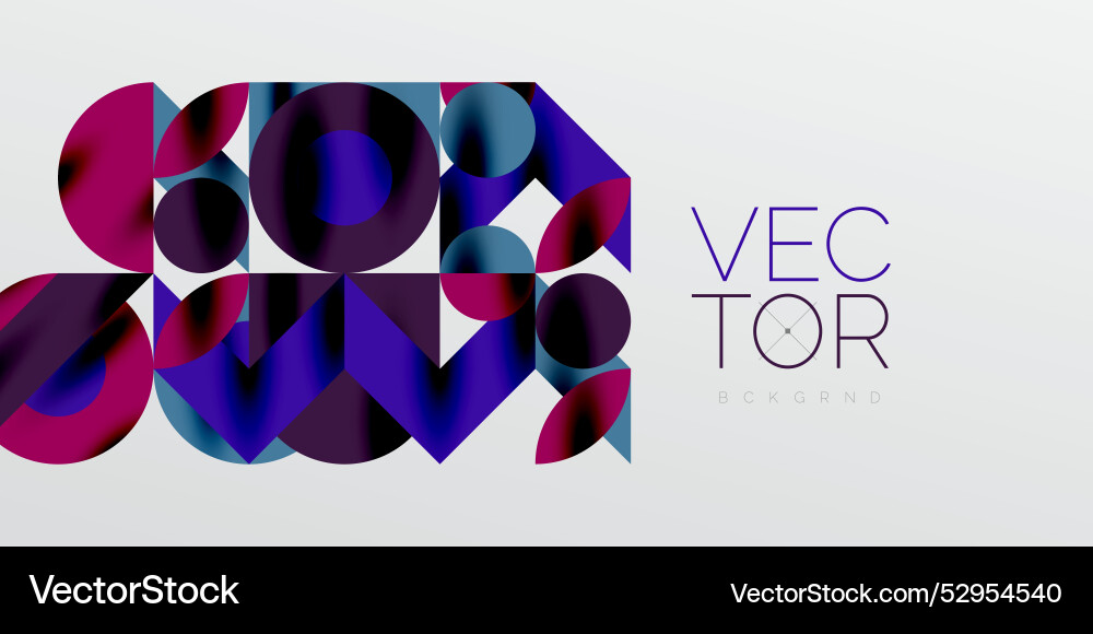 Colorful simple dynamic geometric forms circles Vector Image
