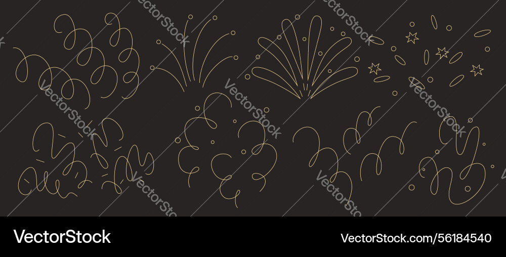 Doodle confetti burst collection Doodle confetti burst collection vector image