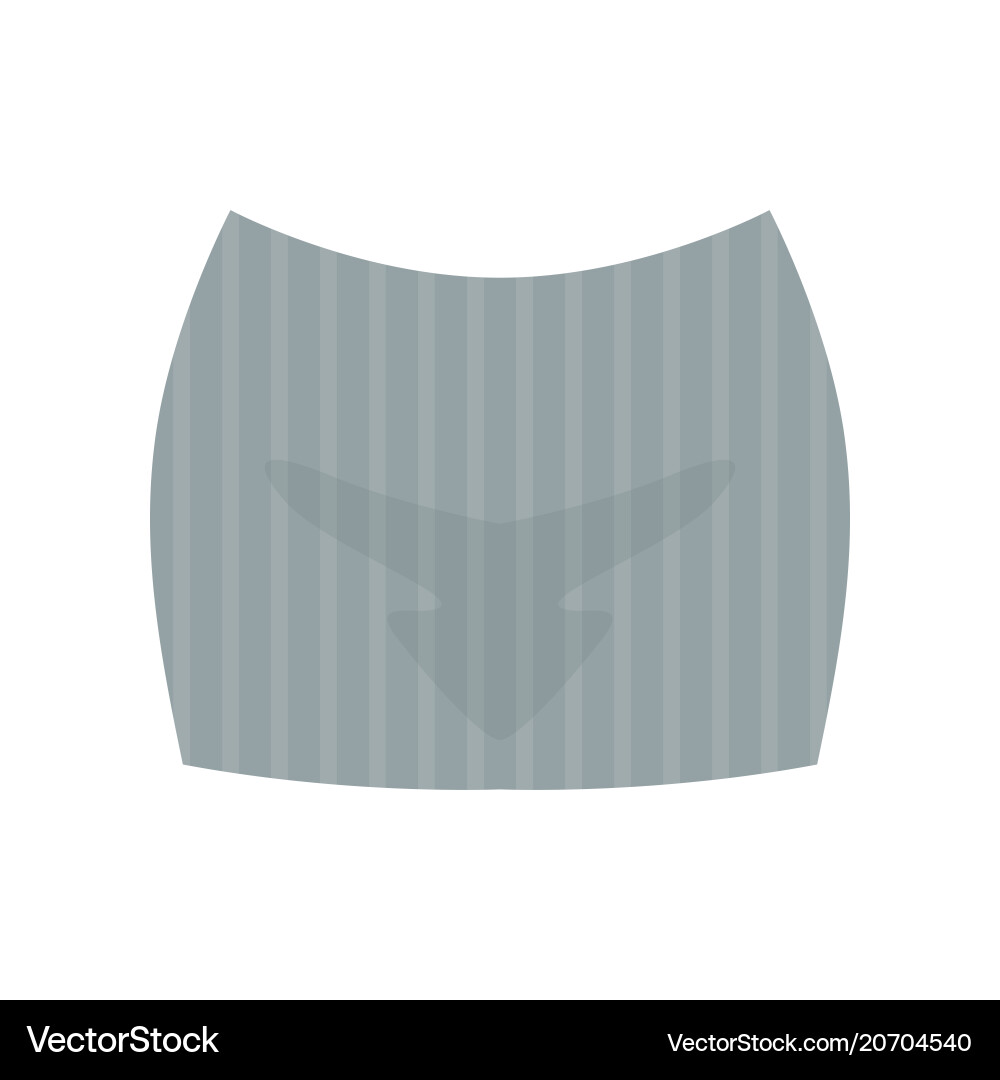 Female grey short skirt fashion women clothes Female grey short skirt fashion women clothes vector image