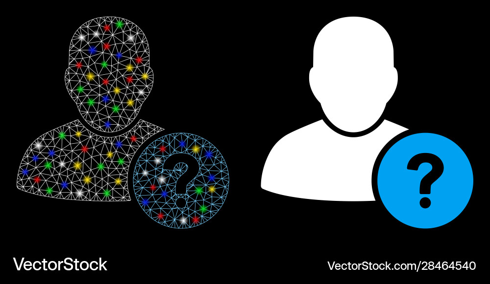 Flare mesh 2d user status icon with spots Flare mesh 2d user status icon with spots vector image