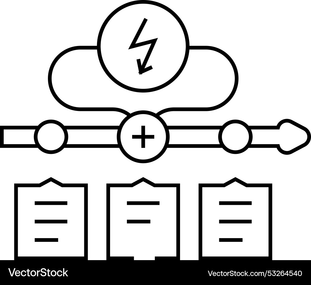 Hacking time management line icon vector image
