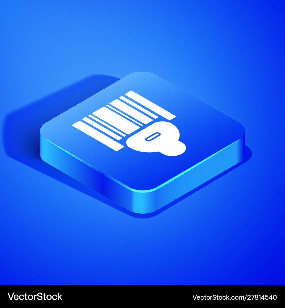 Isometric scanner scanning bar code icon isolated Isometric scanner scanning bar code icon isolated vector image