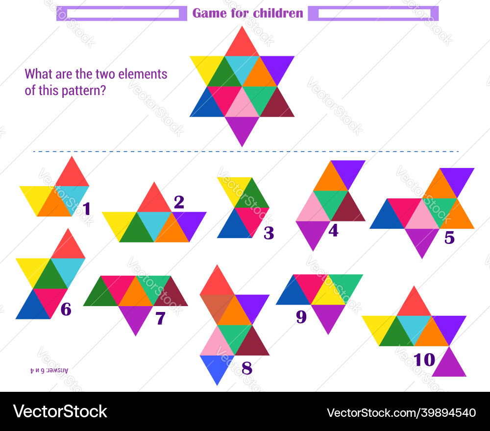 Logic game for children what elements Logic game for children what elements vector image