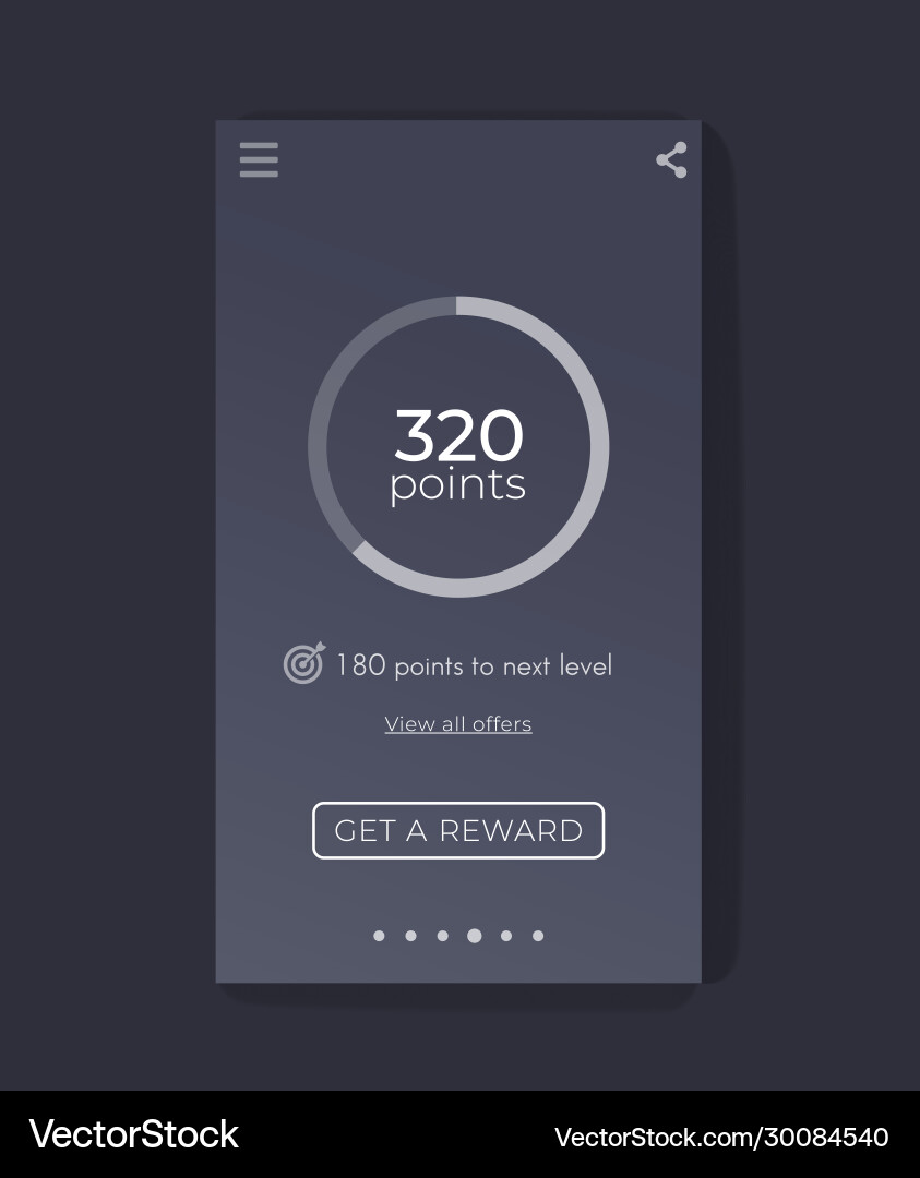 Mobile Reward App UI - Interface vector image