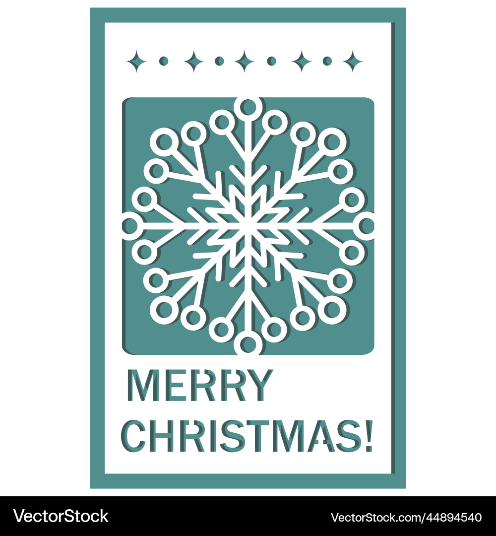 Multi-layered 3d christmas card with an openwork Multi-layered 3d christmas card with an openwork Vector Image