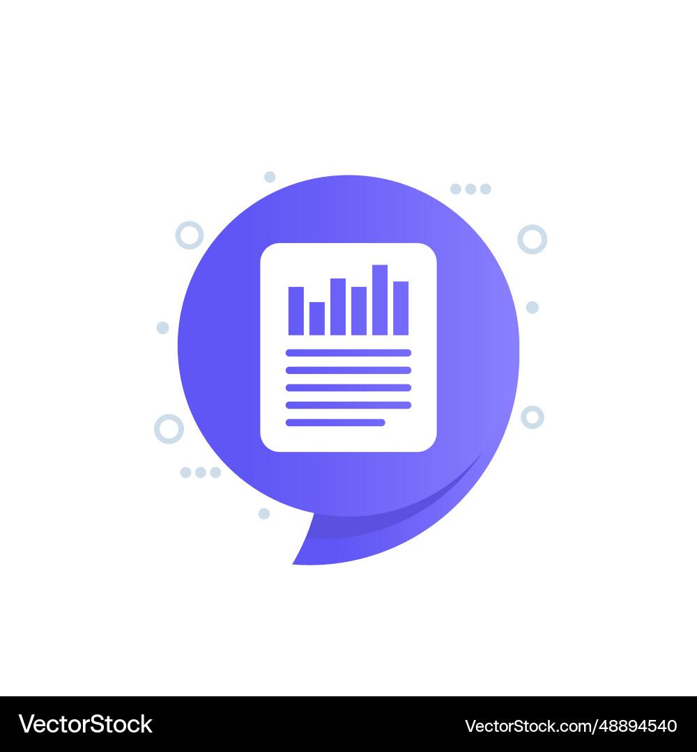 Performance report icon for web Vector Image