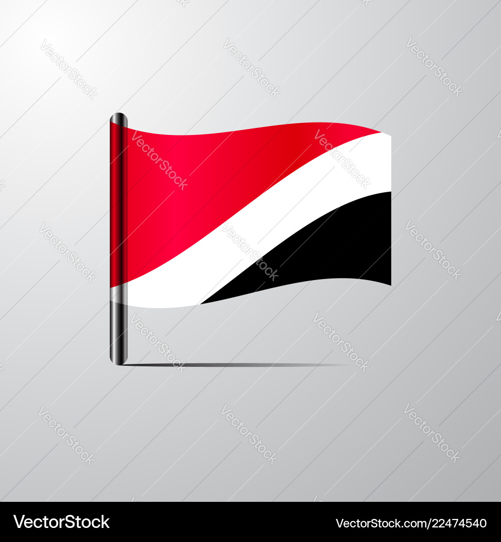 Principality of sealand waving shiny flag design Vector Image