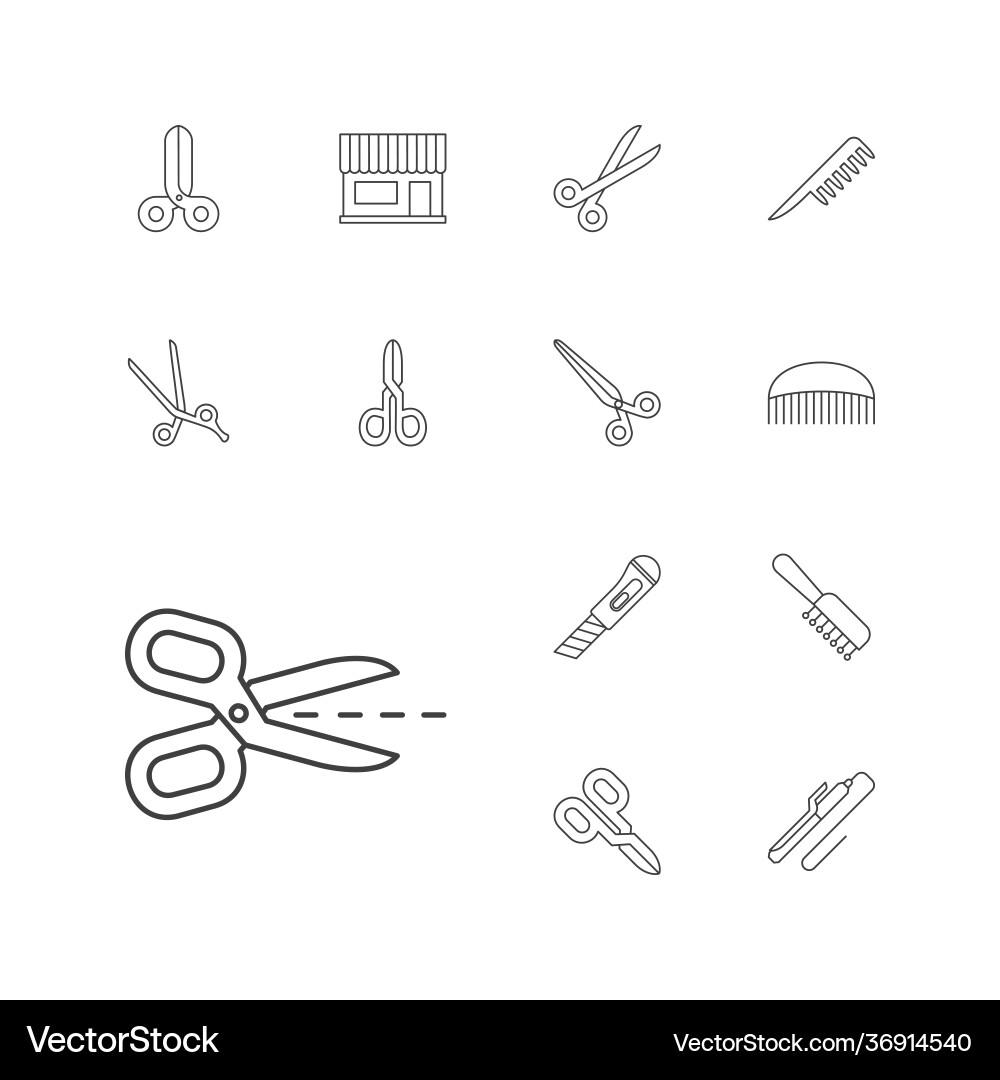 Scissors icons vector image