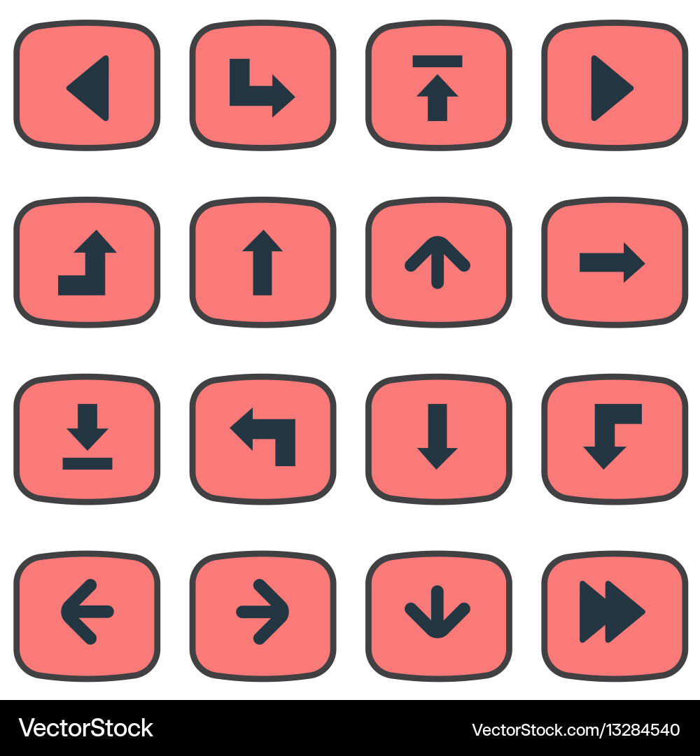 Set of 16 simple cursor icons can be found Vector Image