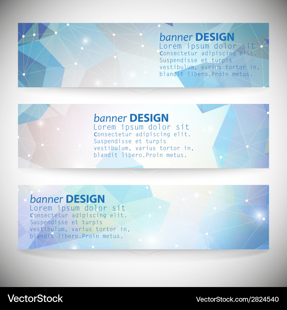 Set with polygonal abstract shapes circles lines vector image