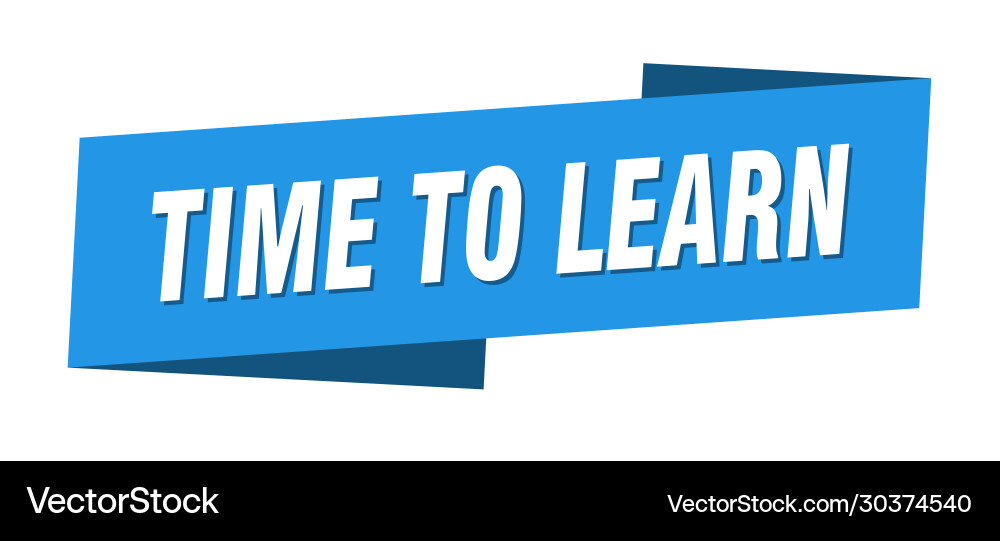 Time to learn banner template Vector Image