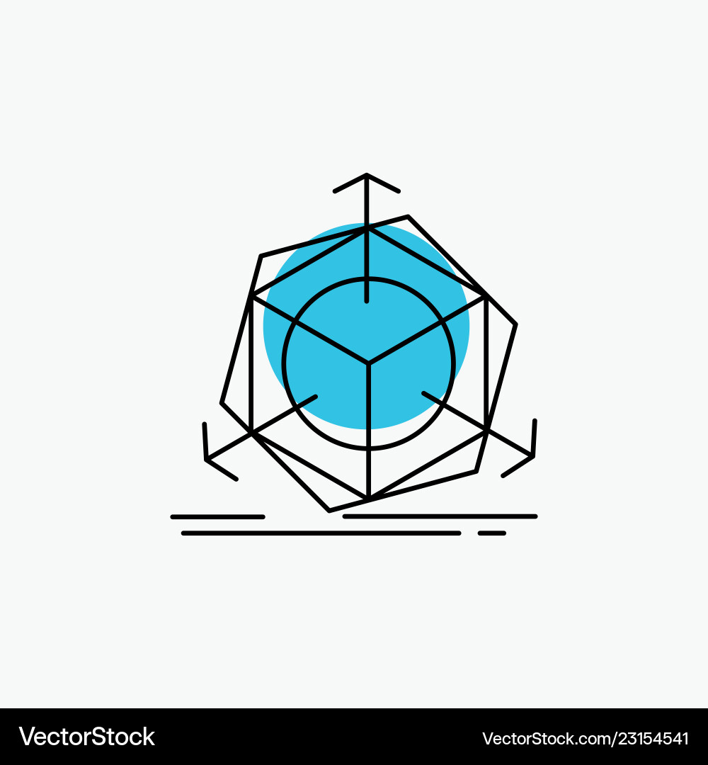 3d change correction modification object line icon 3d change correction modification object line icon vector image