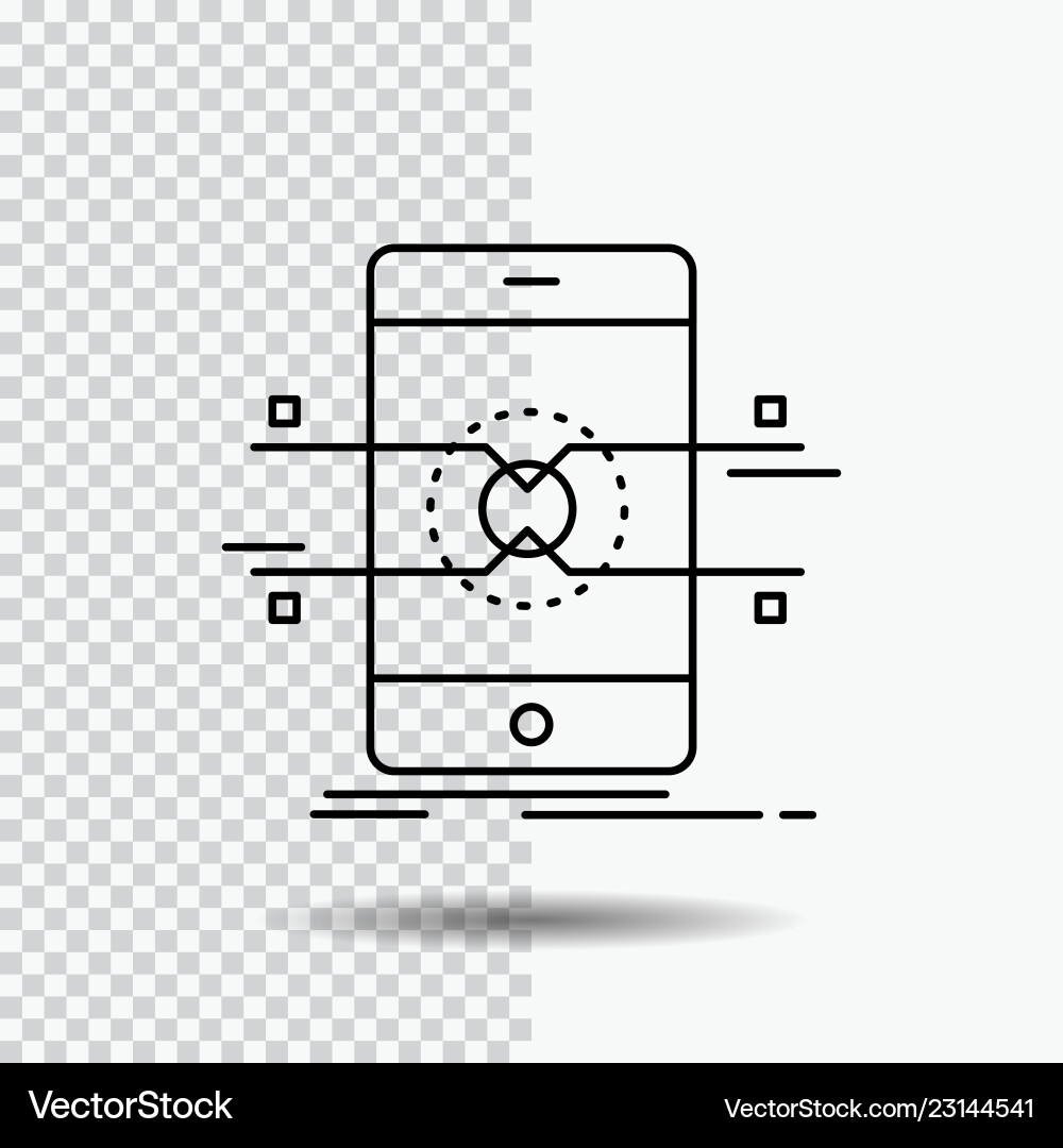 Api interface mobile phone smartphone line icon Api interface mobile phone smartphone line icon vector image