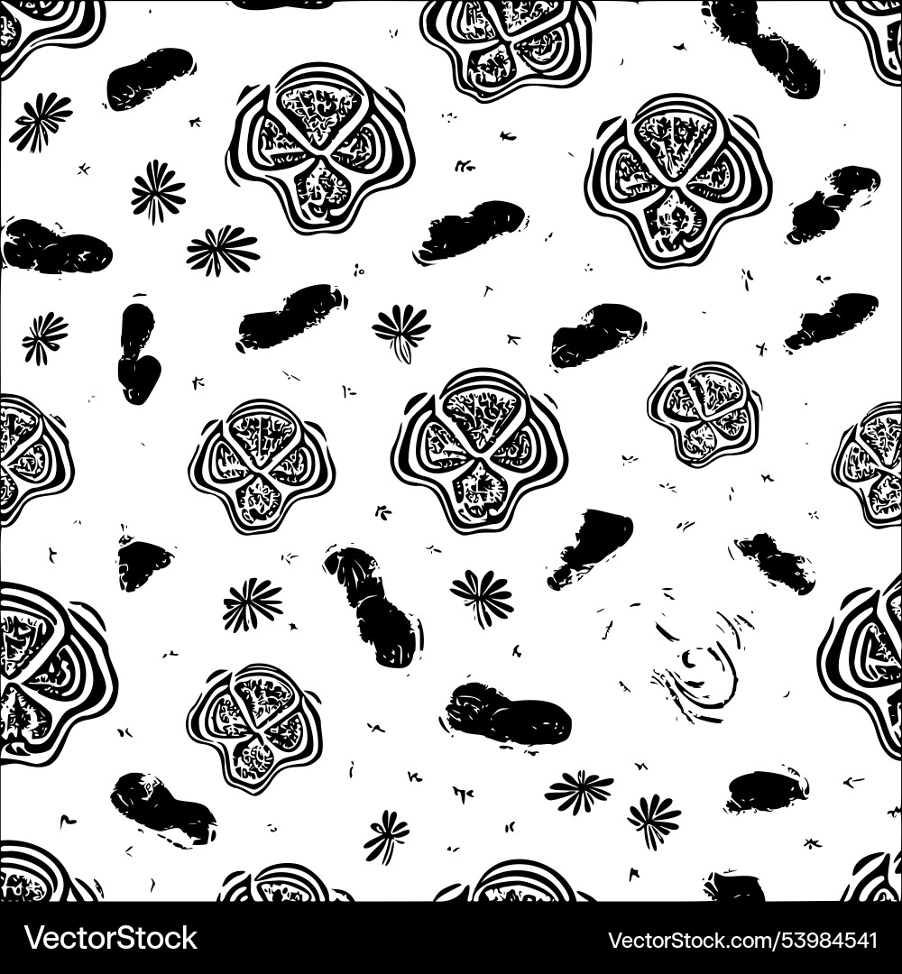 Bread abstract pattern seamless Vector Image