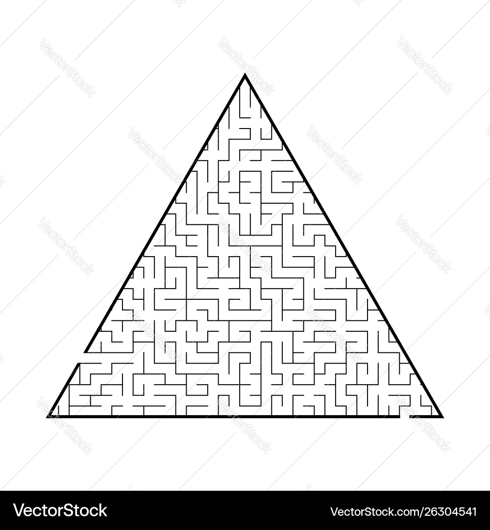 Complex Triangular Labyrinth Game vector image