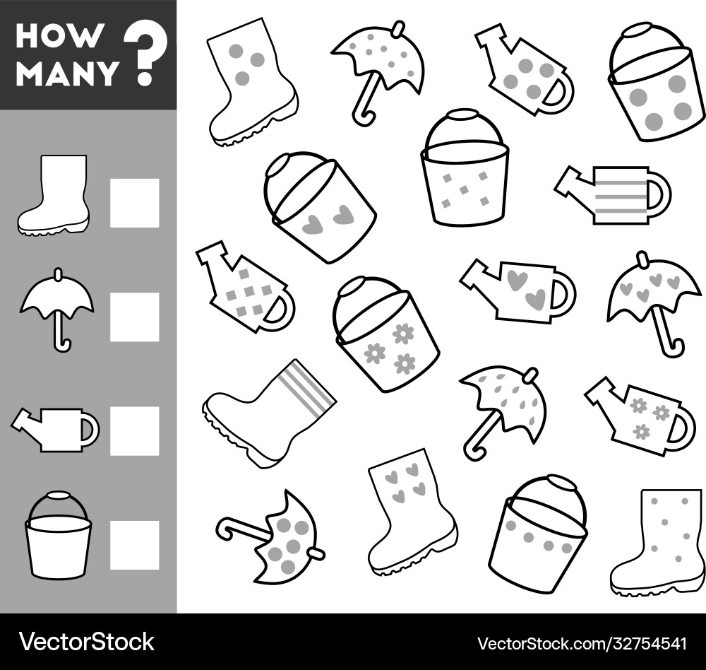 Counting Game: Kids Learn to Count Vector Image