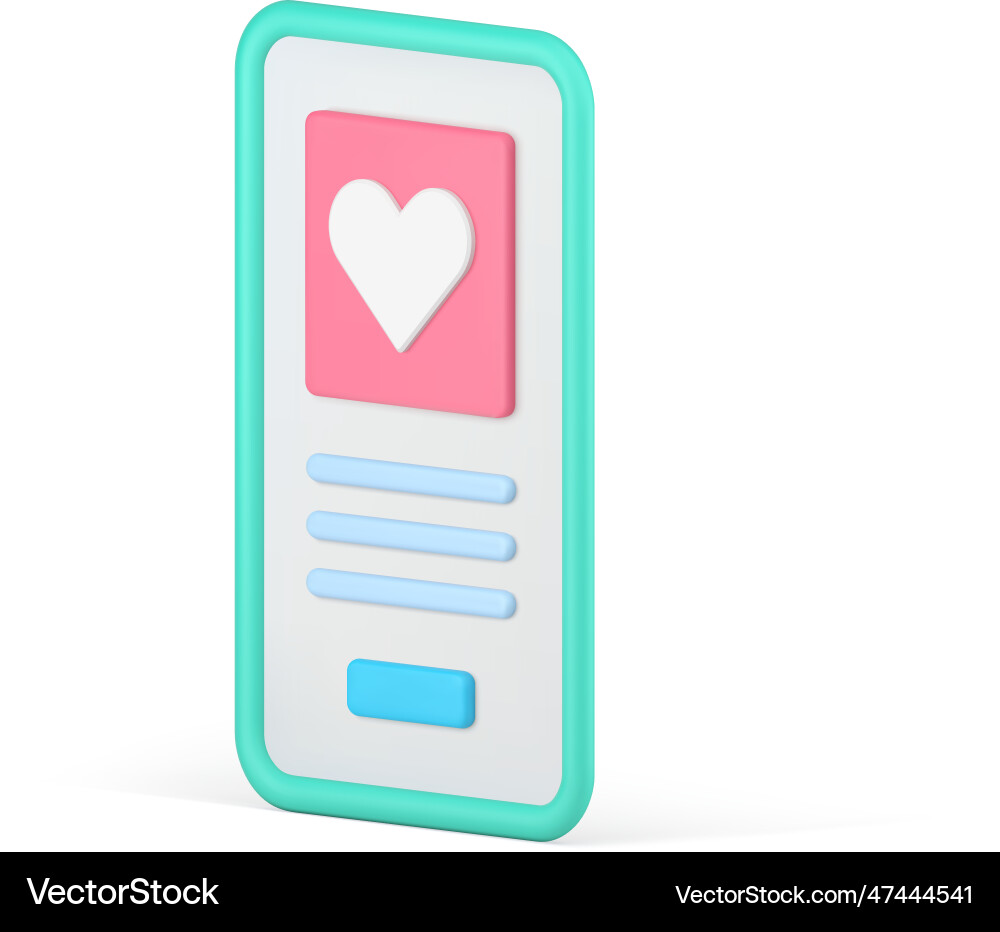 Dating application homepage isometric smartphone Vector Image