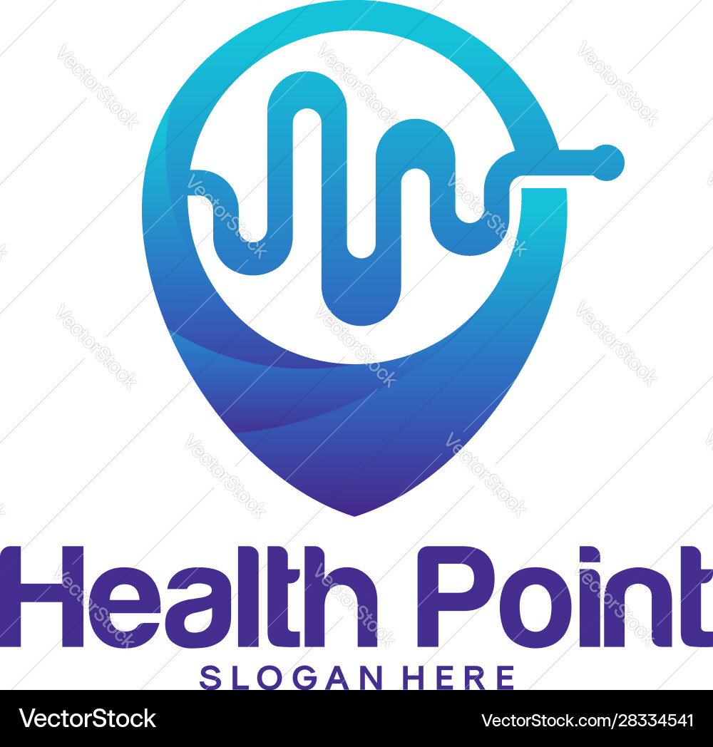 Gesundheitspunkt Logo Designs Konzept Zentrum Gesundheitspunkt Logo Designs Konzept Zentrum vektorbild